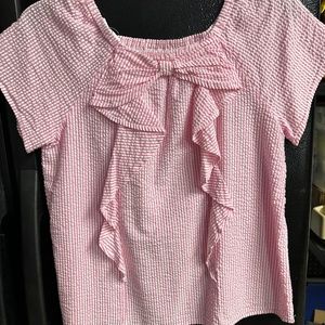 Girls pink and white shirt